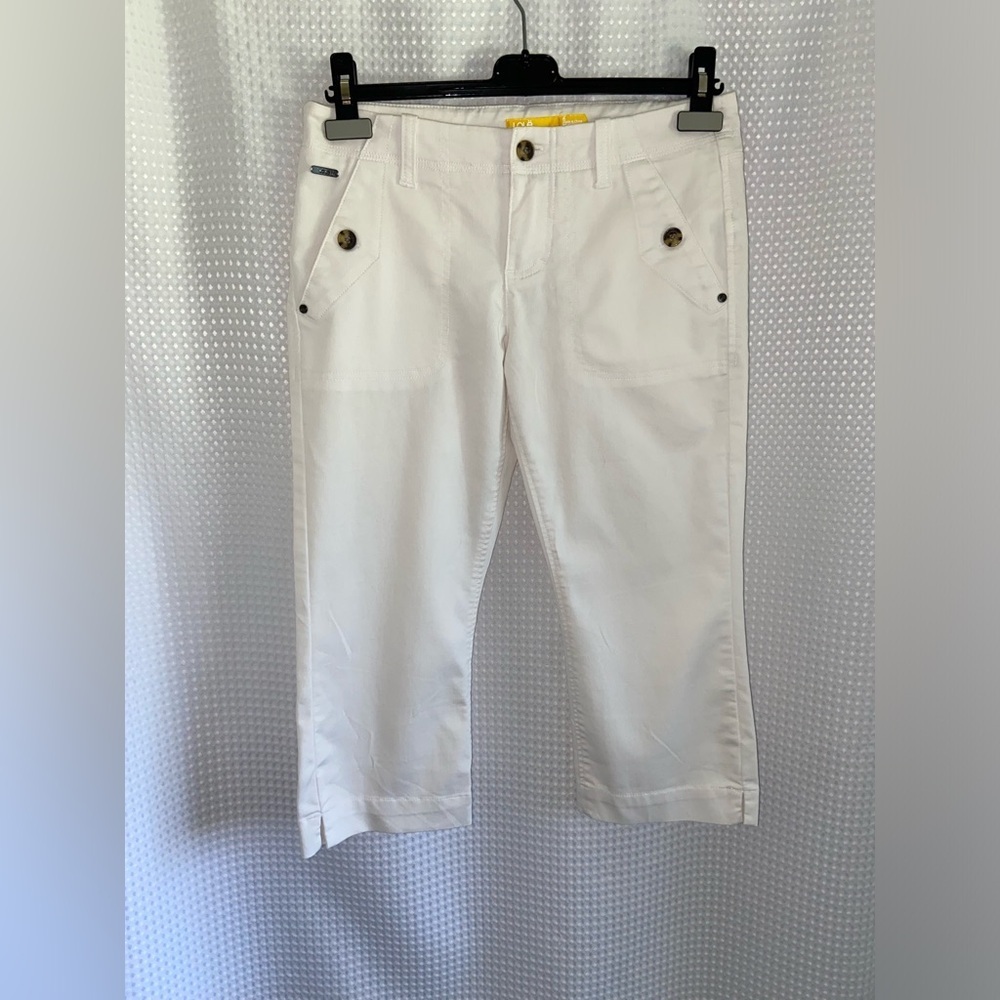 Women's LOLË‎ stretchy UPF 50+ white Promenade Capri size 6